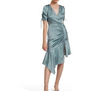 Sally Satin Ruched Dress